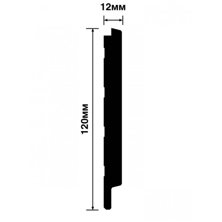 Декоративная панель HiWood (ХайВуд) 2700х120х12 мм BR416 (LV127)