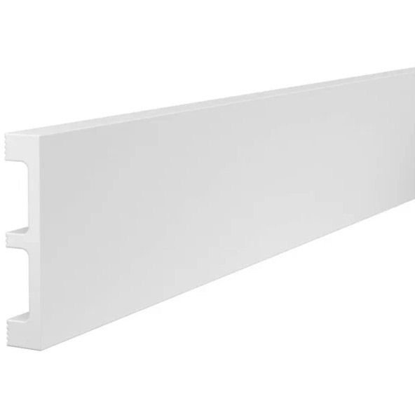 Плинтус потолочный Cosca Decor (Коска) PX048, 80х15, 2000 мм, Белый Экополимер