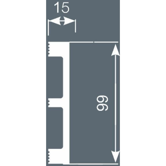 Плинтус потолочный Cosca Decor (Коска) PX049, 99х15, 2000 мм, Белый Экополимер