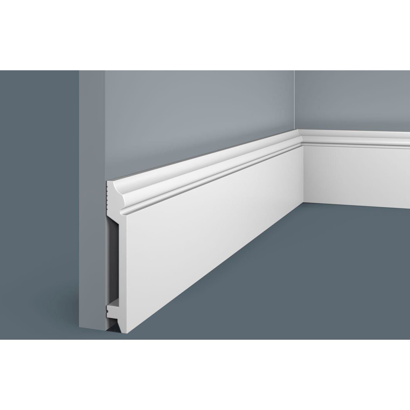 Плинтус потолочный Cosca Decor (Коска) PX026, 100х15, 2000 мм, Белый Экополимер