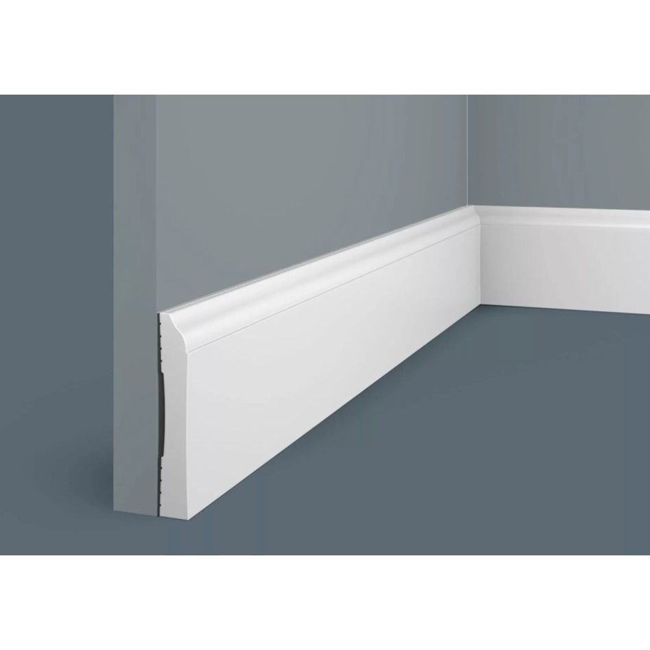 Плинтус потолочный Cosca Decor (Коска) PX030, 82х13, 2000 мм, Белый Экополимер