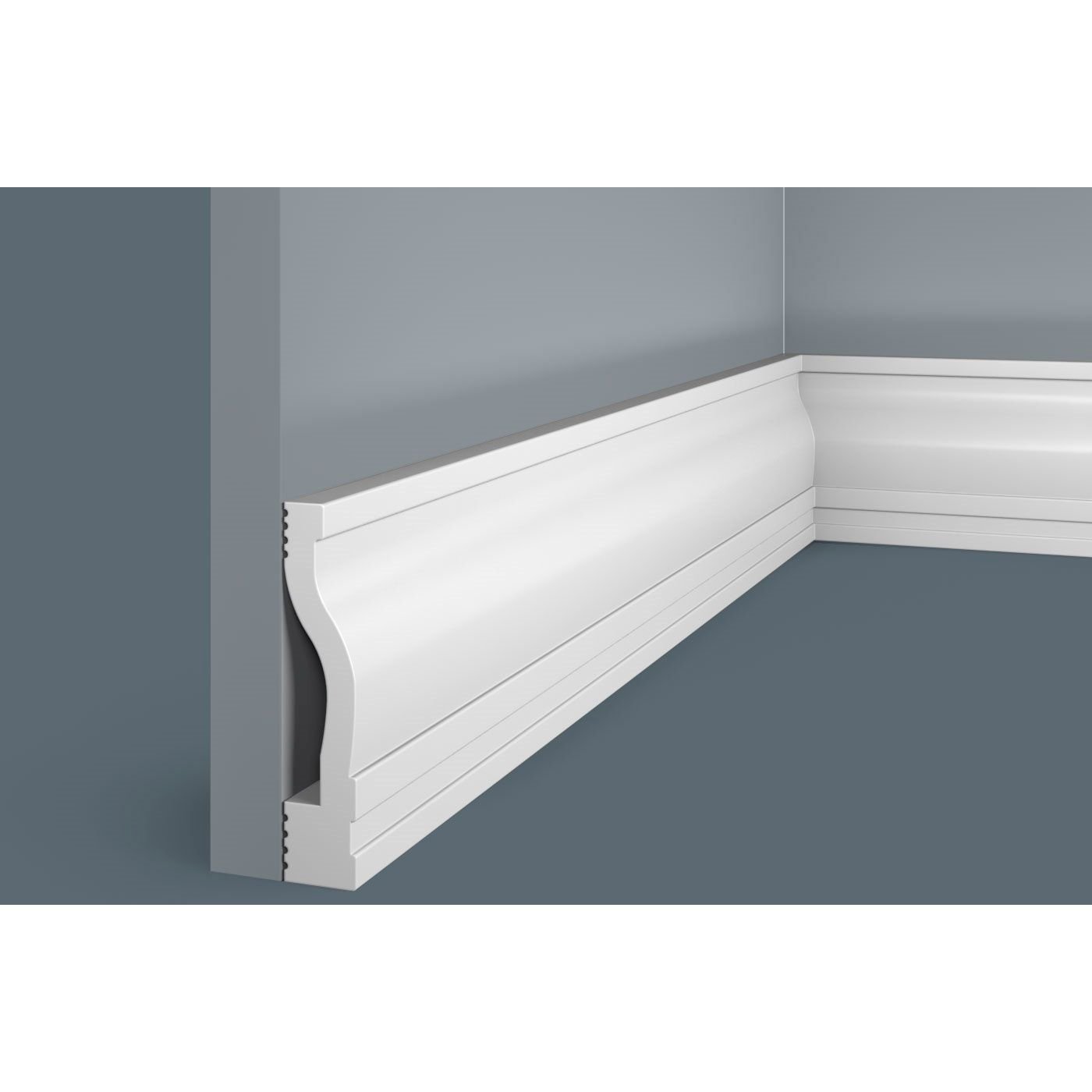 Плинтус потолочный Cosca Decor (Коска) PX017, 95х20, 2000 мм, Белый Экополимер