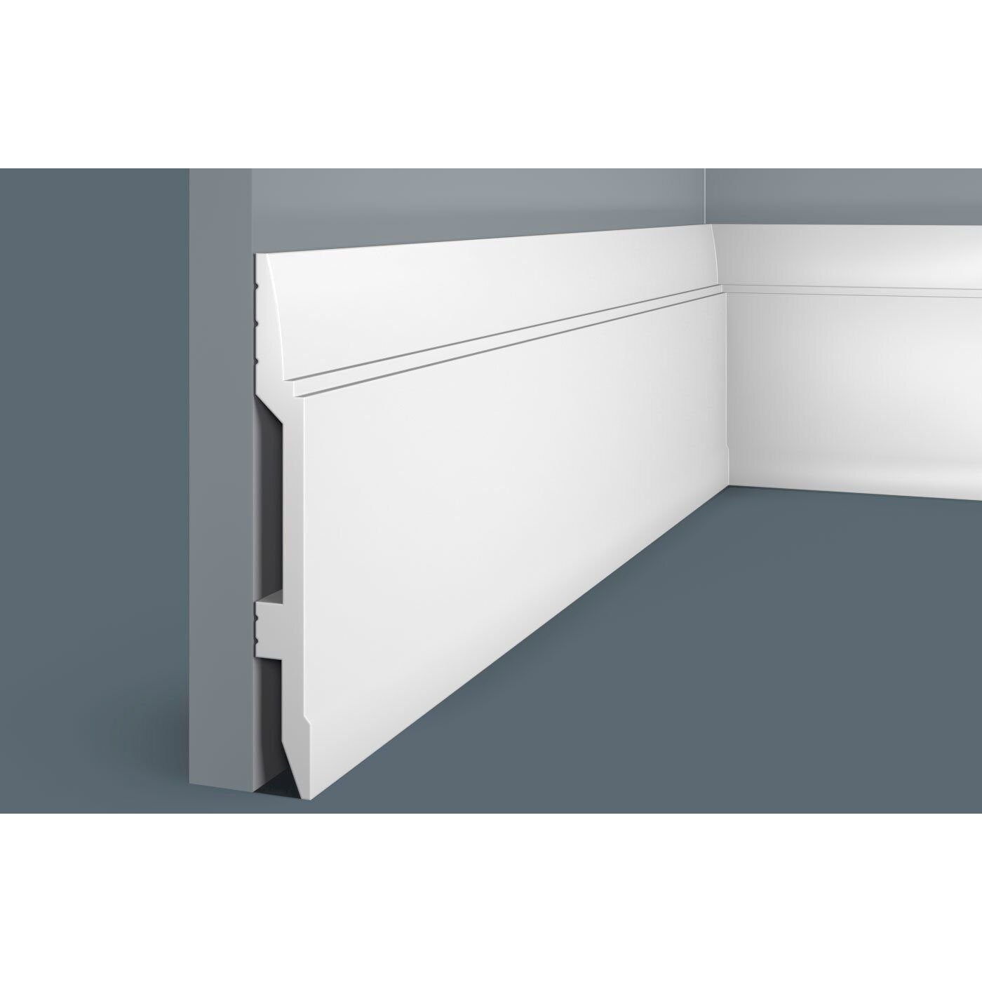 Плинтус потолочный Cosca Decor (Коска) PX007, 150х17, 2000 мм, Белый Экополимер