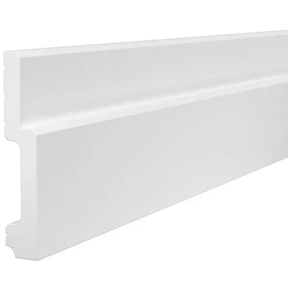 Плинтус потолочный Cosca Decor (Коска) PX010, 110х20, 2000 мм, Белый Экополимер