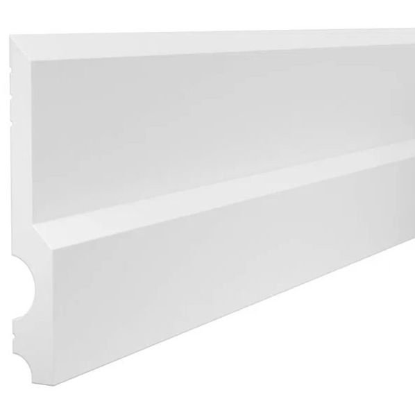 Плинтус потолочный Cosca Decor (Коска) PX011, 130х18, 2000 мм, Белый Экополимер