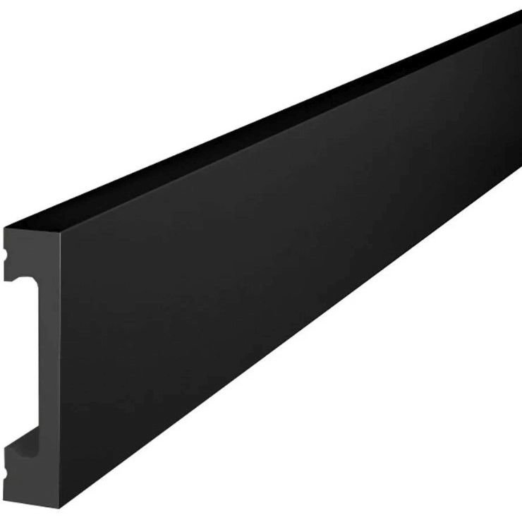 Плинтус Cosca Decor (Коска) PX050-037, 65х15, 2000 мм, Экополимер черный SoftTouch