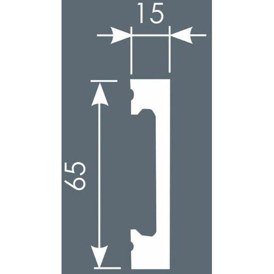 Плинтус Cosca Decor (Коска) PX050-038, 65х15, 2000 мм, Экополимер серый SoftTouch