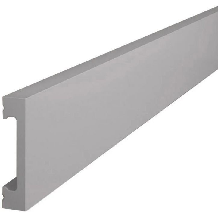 Плинтус Cosca Decor (Коска) PX050-039, 65х15, 2000 мм, Экополимер пыльно-серый SoftTouch