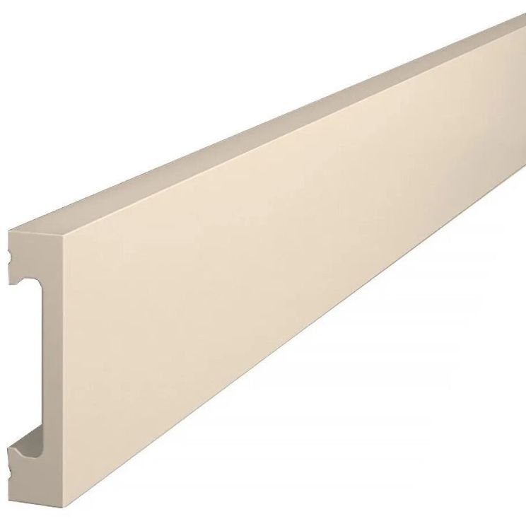 Плинтус Cosca Decor (Коска) PX050-040, 65х15, 2000 мм, Экополимер бежевый SoftTouch