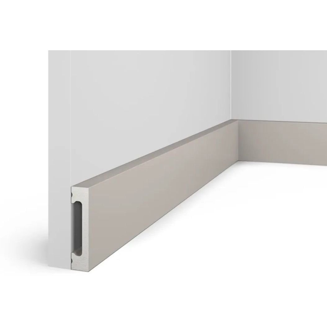 Плинтус Cosca Decor (Коска) PX050-040, 65х15, 2000 мм, Экополимер бежевый SoftTouch