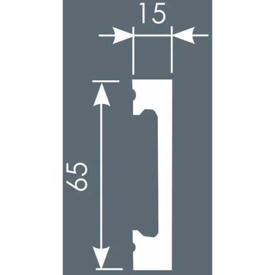 Плинтус Cosca Decor (Коска) PX050-040, 65х15, 2000 мм, Экополимер бежевый SoftTouch
