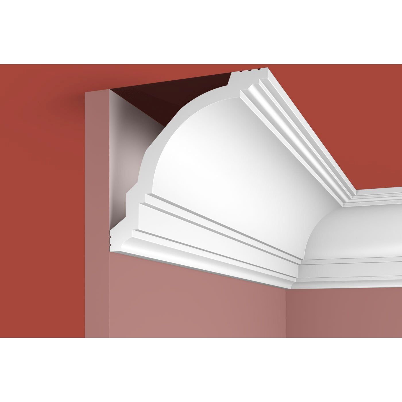 Карниз Cosca Decor (Коска) KX004, 117х118, 2000 мм, Экополимер