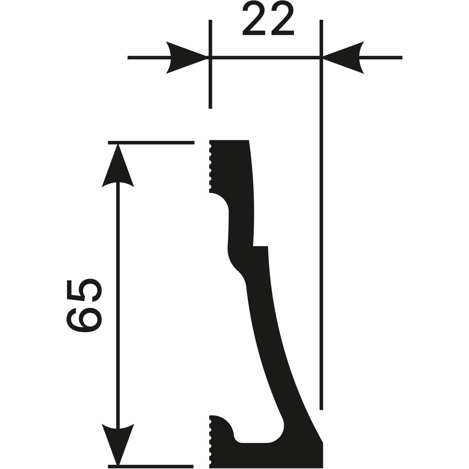 Молдинг Cosca Decor (Коска) MX050, 65х22, 2000 мм, Экополимер