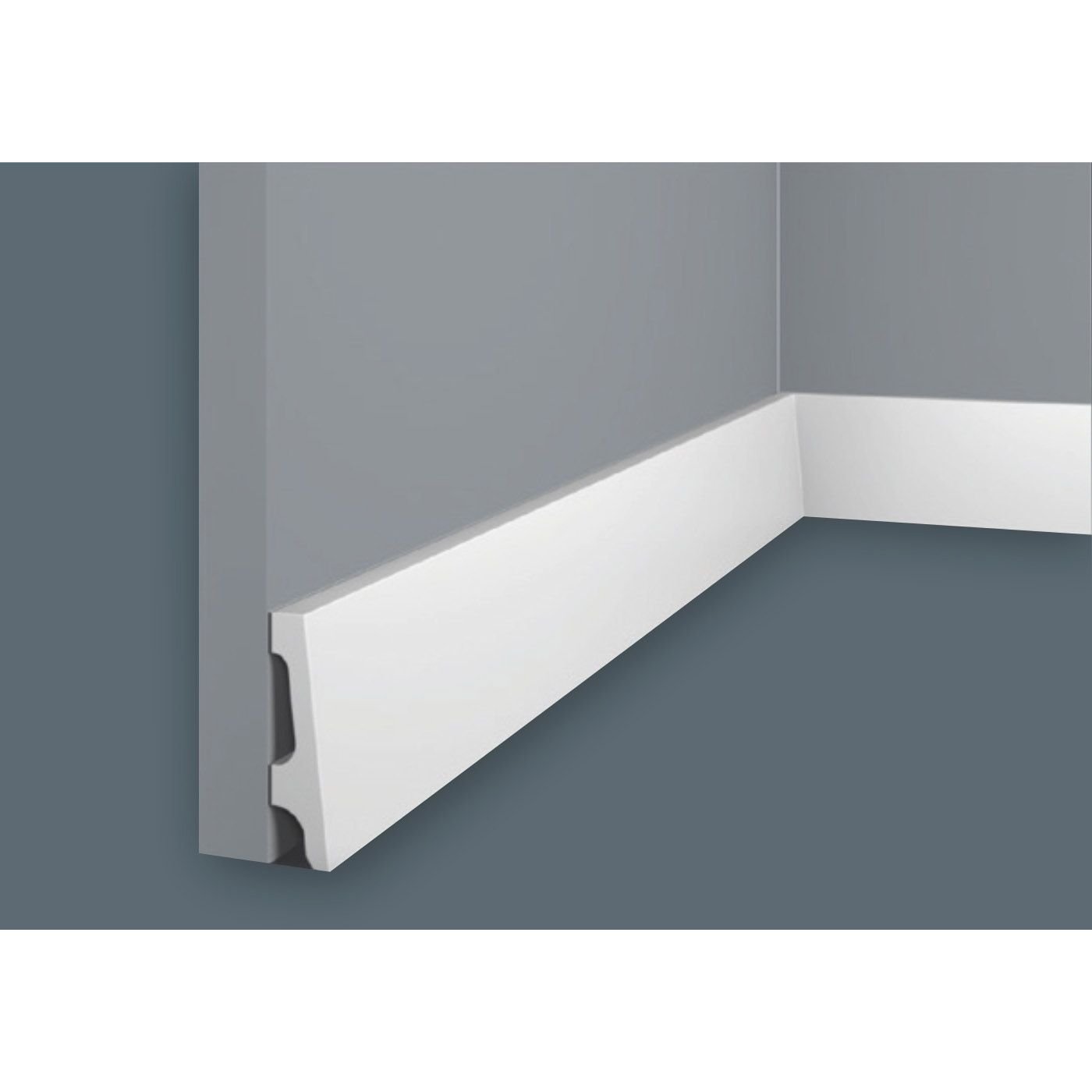 Плинтус потолочный Cosca Decor (Коска) PX045, 63х16, 2000 мм, Белый Экополимер