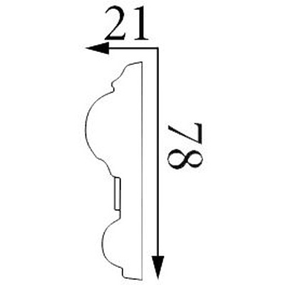 Молдинг Прима Лепнина (Prima Lepnina) МД2, 650х21х78 мм