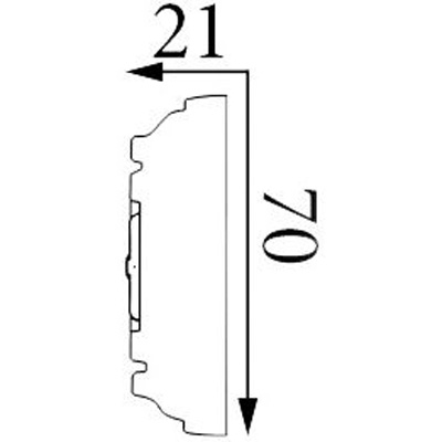 Молдинг Прима Лепнина (Prima Lepnina) МД6, 610х21х70 мм