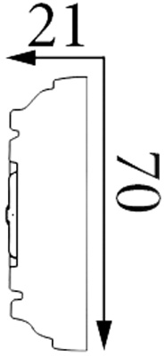 Молдинг Прима Лепнина (Prima Lepnina) МД6, 670х21х70 мм