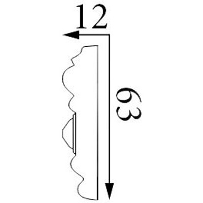 Молдинг Прима Лепнина (Prima Lepnina) МД7, 500х10х63 мм