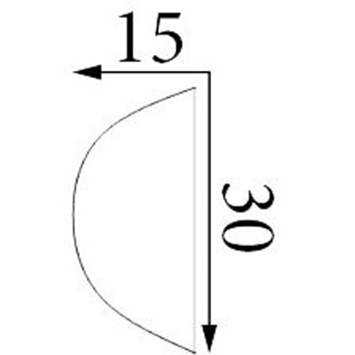Молдинг Прима Лепнина (Prima Lepnina) МД11, 640х15х30 мм