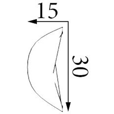 Молдинг Прима Лепнина (Prima Lepnina) МД12, 650х15х30 мм