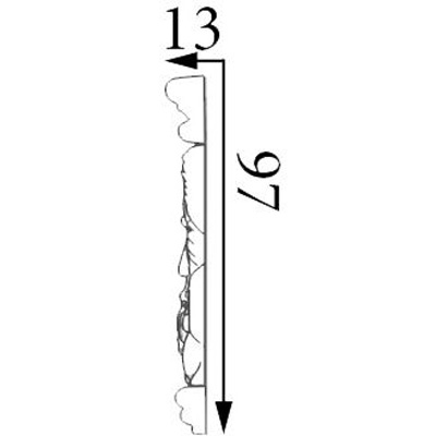 Молдинг Прима Лепнина (Prima Lepnina) МД13, 600х13х97 мм