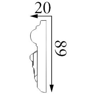 Молдинг Прима Лепнина (Prima Lepnina) МД17, 920х20х89 мм