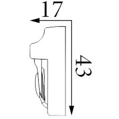 Молдинг Прима Лепнина (Prima Lepnina) МД19, 740х17х43 мм