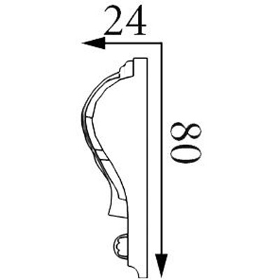 Молдинг Прима Лепнина (Prima Lepnina) МД25, 760х24х80 мм