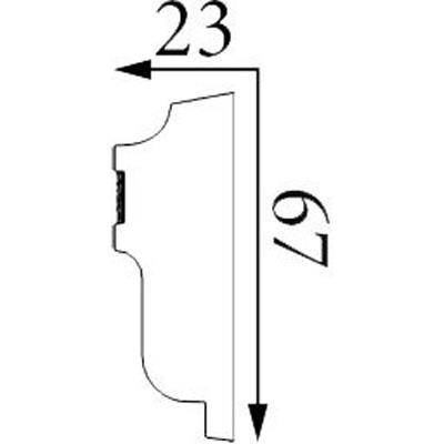 Молдинг Прима Лепнина (Prima Lepnina) МД27, 680х23х67 мм