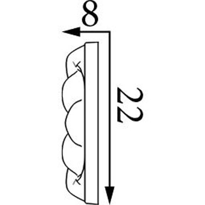 Молдинг Прима Лепнина (Prima Lepnina) МД30, 440х8х22 мм