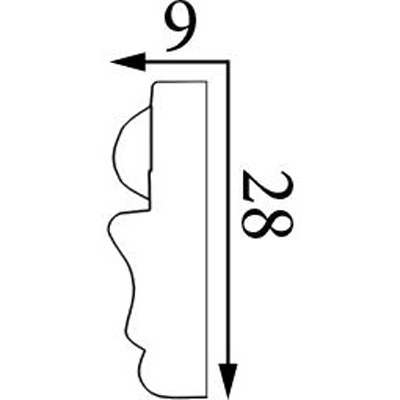 Молдинг Прима Лепнина (Prima Lepnina) МД32, 500х9х28 мм