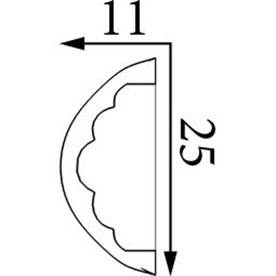 Молдинг Прима Лепнина (Prima Lepnina) МД52, 410х11х25 мм