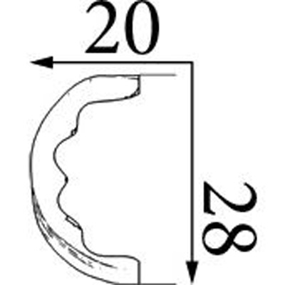 Молдинг Прима Лепнина (Prima Lepnina) МД58, 540х20х28 мм