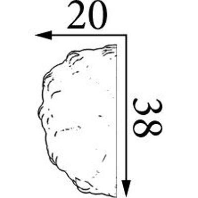 Молдинг Прима Лепнина (Prima Lepnina) МД60, 660х20х38 мм