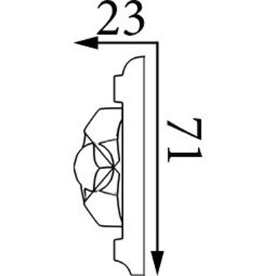Молдинг Прима Лепнина (Prima Lepnina) МД64, 810х23х71 мм