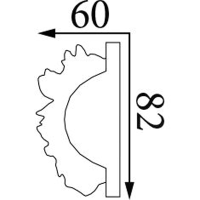 Молдинг Прима Лепнина (Prima Lepnina) МД72, 740х60х82 мм