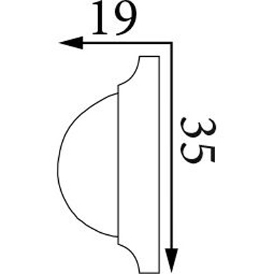 Молдинг Прима Лепнина (Prima Lepnina) МД74, 570х19х35 мм