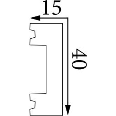Молдинг Прима Лепнина (Prima Lepnina) МД77, 510х15х40 мм