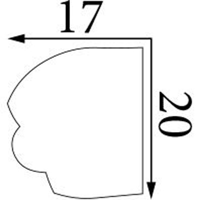 Молдинг Прима Лепнина (Prima Lepnina) МД79, 340х17х20 мм