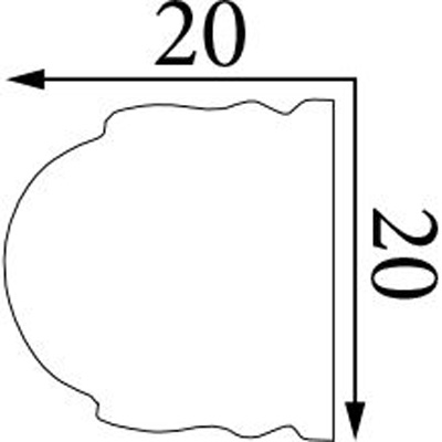 Молдинг Прима Лепнина (Prima Lepnina) МД81, 450х20х20 мм