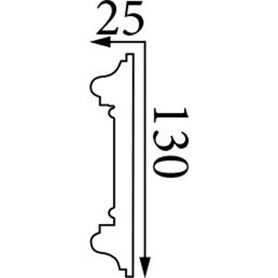 Молдинг Прима Лепнина (Prima Lepnina) МД87, 790х25х130 мм