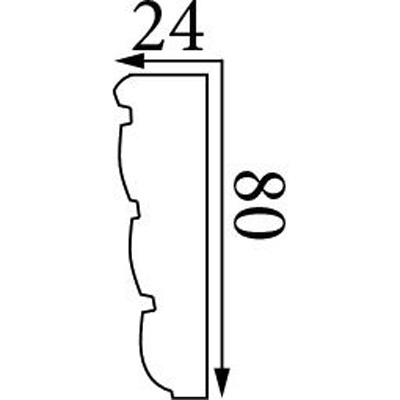 Молдинг Прима Лепнина (Prima Lepnina) МД92, 615х24х80 мм