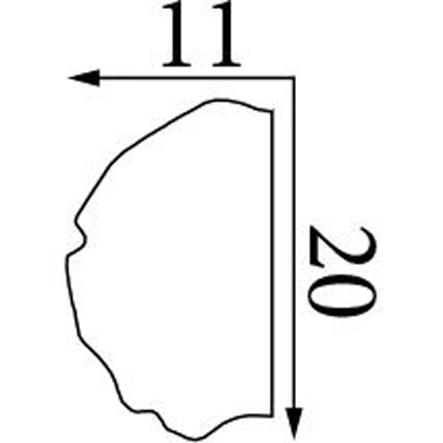Молдинг Прима Лепнина (Prima Lepnina) МД96, 570х11х20 мм