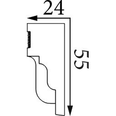 Фриз Прима Лепнина (Prima Lepnina) ФР2, 680х24х55 мм