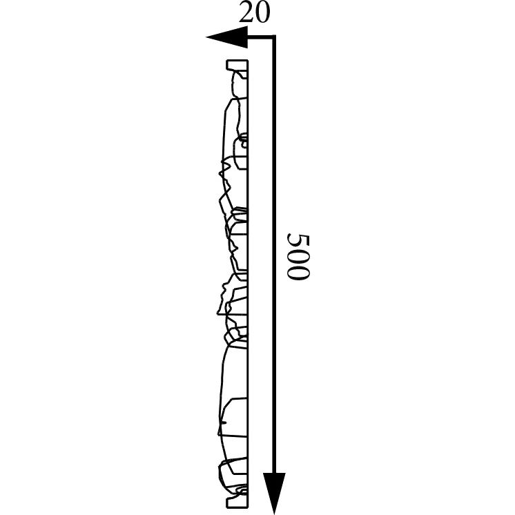 Фриз Прима Лепнина (Prima Lepnina) ФР18, 500х20х500 мм