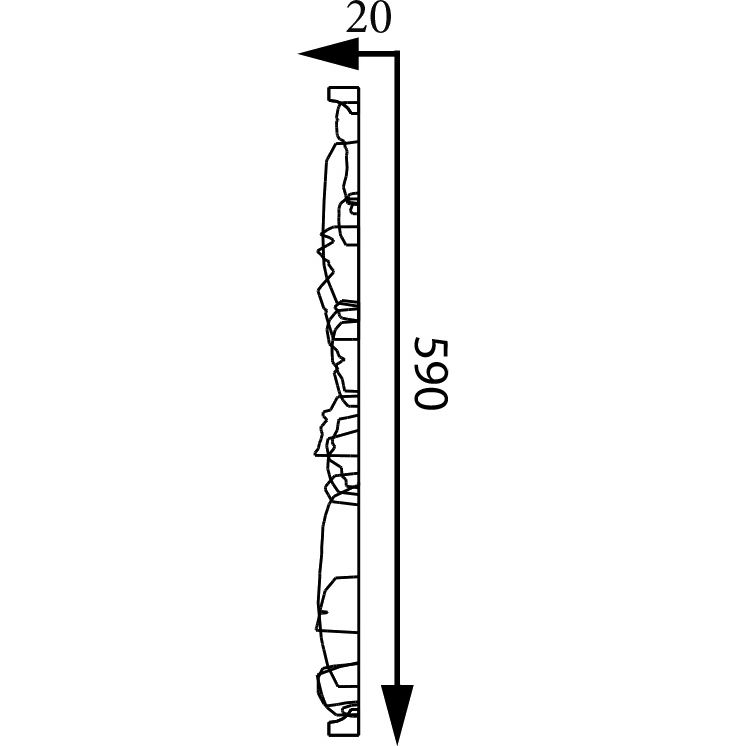Фриз Прима Лепнина (Prima Lepnina) ФР18, 590х20х590 мм