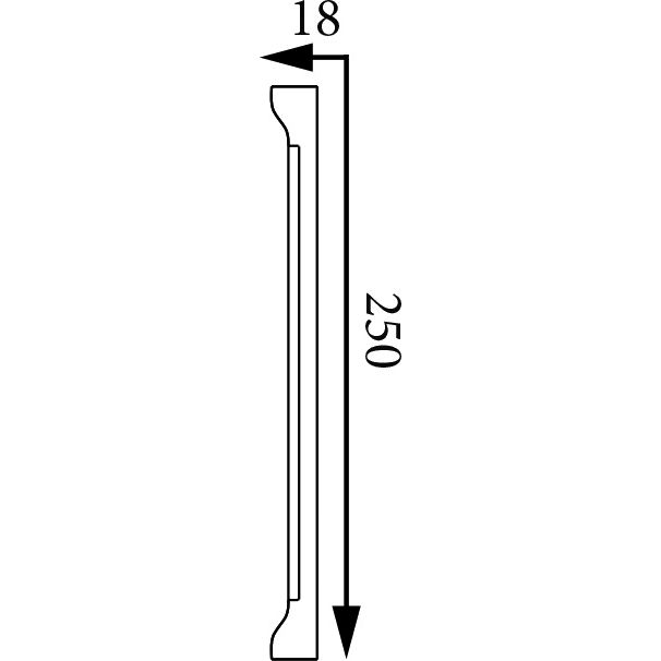 Фриз Прима Лепнина (Prima Lepnina) ФР19, 1000х18х250 мм