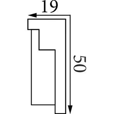 Фриз Прима Лепнина (Prima Lepnina) ФР25, 630х19х50 мм