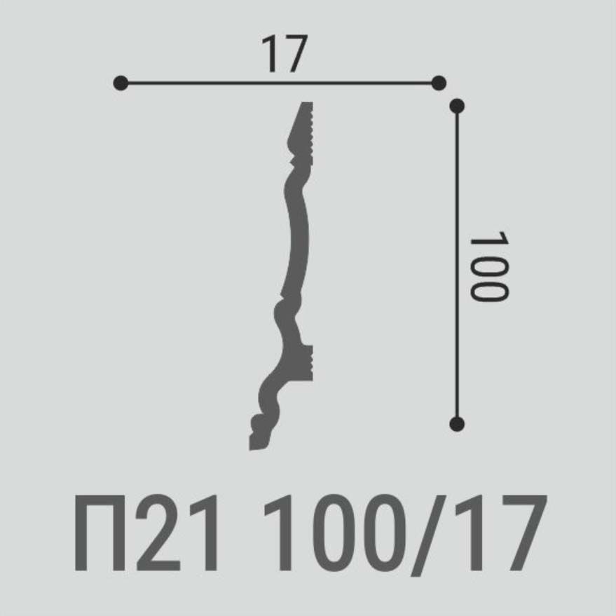 Плинтус напольный Bello Deco (Белло Деко) XPS BD П21 2000х17х100 мм, 00-00105484