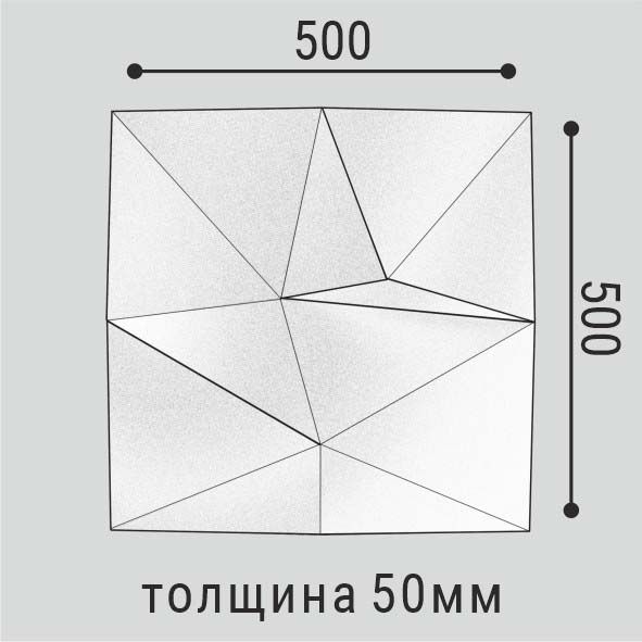 Декоративная стеновая панель Bello Deco (Белло Деко) XPS BD СП 16 500х500х50 мм, 00-00107659